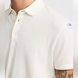 Embroidered Stars Perfect Pima Cotton Pique Polo Size MT